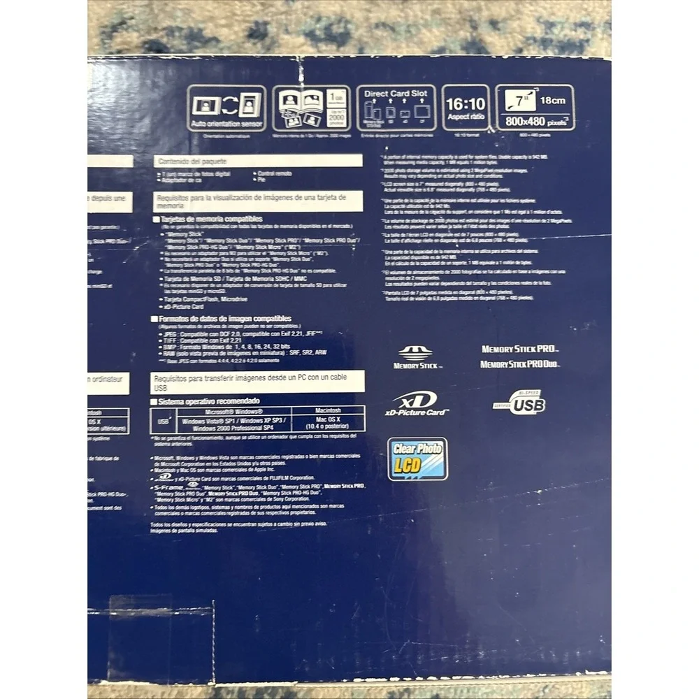 New! Sony S-Frame DPF-D72N LED Backlight 800 X 480 Pixels 7